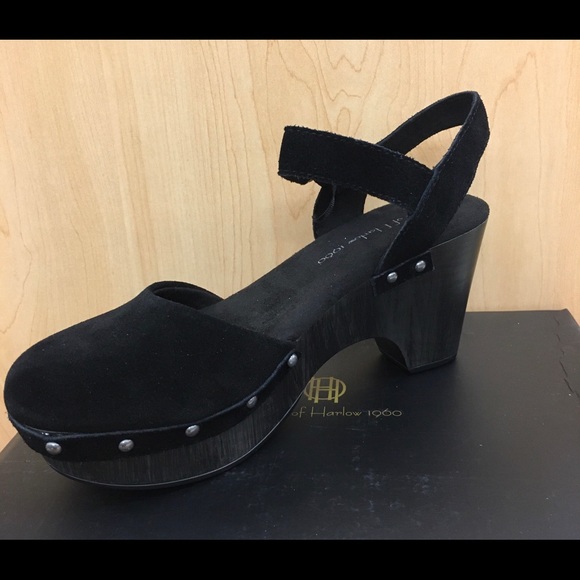 NEW  Arrival 🖤 House of Harlow 1960 Black Clogs cw - Picture 3 of 8